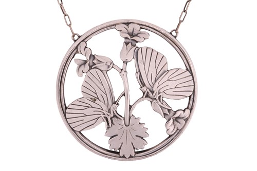 Lot 286 - Georg Jensen – An openwork butterfly pendant...