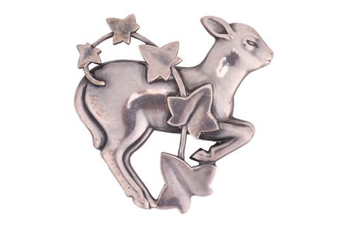 Lot 280 - Georg Jensen – A lamb brooch designed by Arlo...