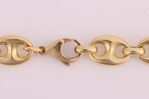 Lot 156 - An anchor link bracelet, fastened with lobster...
