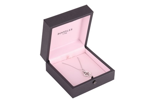 Lot 240 - Boodles - an 18ct white gold diamond-set...