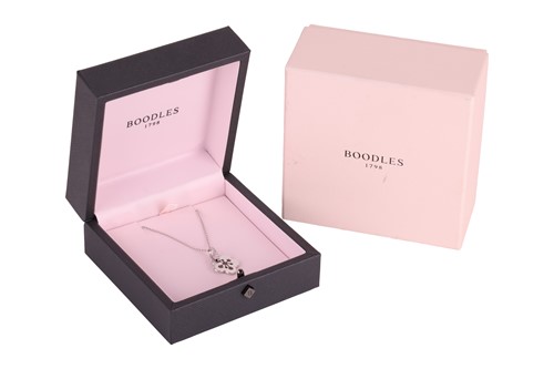 Lot 240 - Boodles - an 18ct white gold diamond-set...