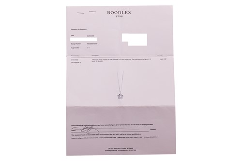 Lot 240 - Boodles - an 18ct white gold diamond-set...
