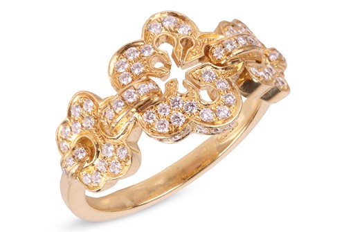 Lot 237 - Boodles - a diamond-set 'Blossom Triple' ring...