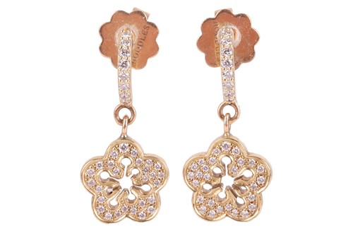Lot 238 - Boodles - a pair of diamond-set 'Blossom...