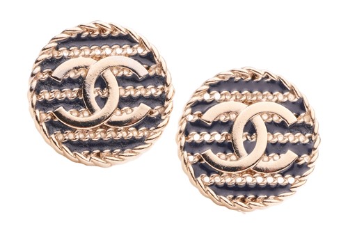 Lot 1 - Chanel - a pair of stud earrings, with...