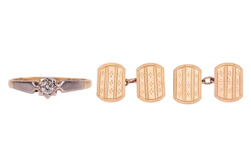 Lot 81 - A single stone diamond ring, the round...
