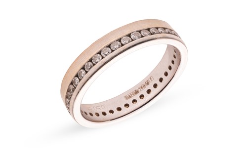 Lot 104 - A diamond-set eternity band, in 18ct white...