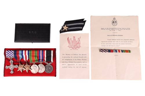 Lot 194 - A WWII DFC Medal Group, awarded to New Zealand...