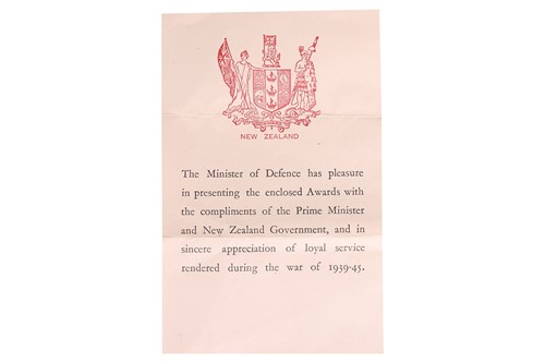 Lot 194 - A WWII DFC Medal Group, awarded to New Zealand...