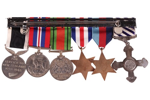 Lot 194 - A WWII DFC Medal Group, awarded to New Zealand...
