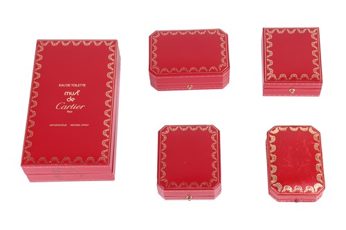 Lot 94 - A group of four Cartier jewellery boxes, and a...