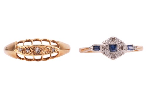 Lot 10 - Two rings; comprising an early 20th century...
