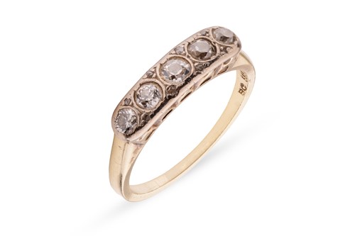 Lot 30 - A five-stone diamond ring, comprising five...