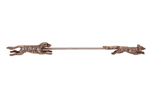 Lot 1 - Of hunting interest - a late Victorian diamond-...