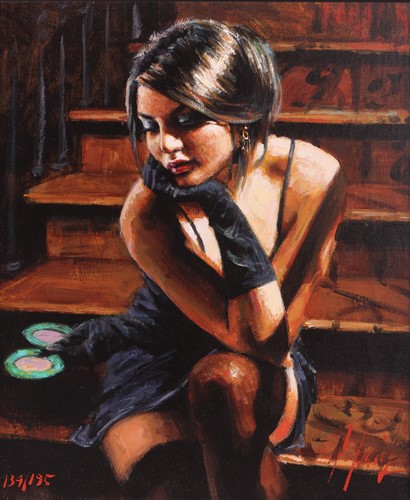 Lot 126 - Fabian Perez (Argentinian, b.1967) Saba on the...