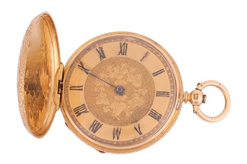 Lot 389 - A Lady's ‘18K’ Full-Hunter Pocket Watch Serial:...