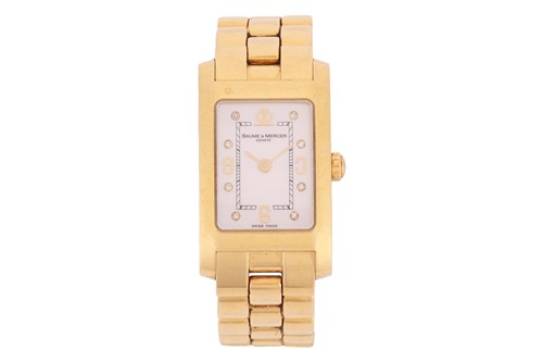 Lot 198 - Baume & Mercier – An 18ct Yellow Gold Hampton...