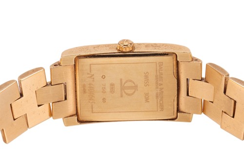 Lot 198 - Baume & Mercier – An 18ct Yellow Gold Hampton...