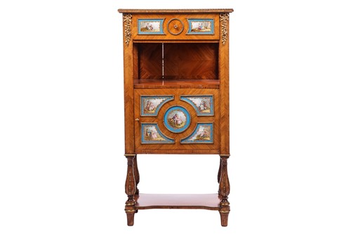 Lot 95 - A French Louis XVI-style kingwood and Sevres...