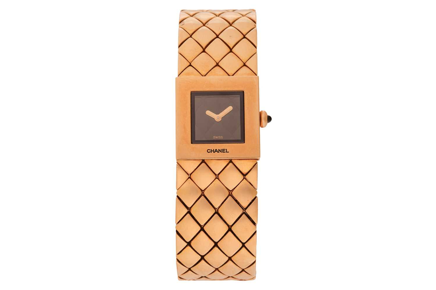Lot 190 - Chanel - A Lady’s 18ct Gold Matelassé Bracelet...