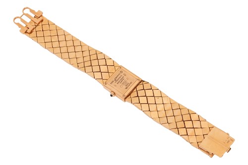 Lot 190 - Chanel - A Lady’s 18ct Gold Matelassé Bracelet...