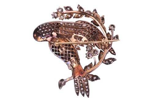 Lot 18 - A 19th-century diamond-set bird brooch,...
