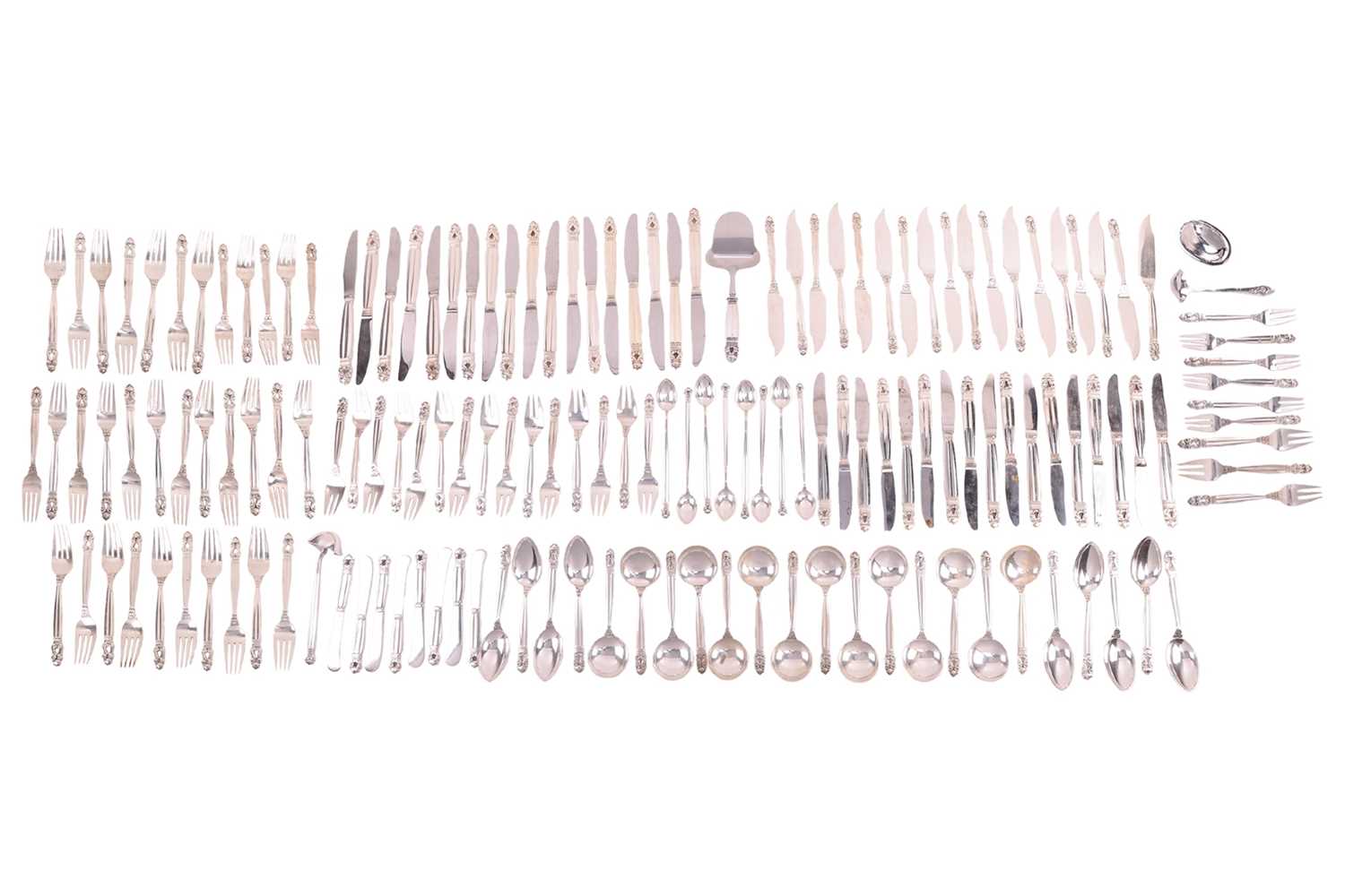 Lot 247 - An extensive part canteen of Georg Jensen...