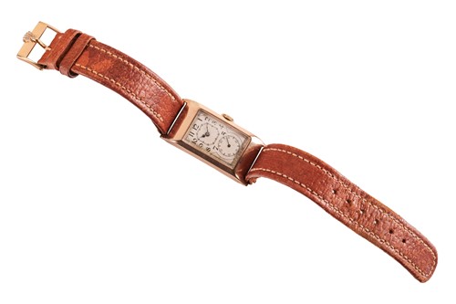Lot 187 - Rolex – A 1930s 9ct Gold Prince Wristwatch...