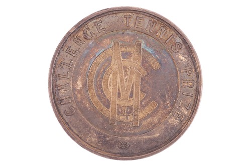 Lot 192 - A gold-plated medal presented to Alfred...