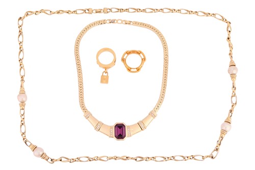 Lot 37 - Two Christian Dior costume jewellery necklaces,...