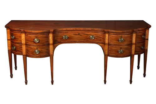 Lot 87 - A fine George III mahogany and satinwood...