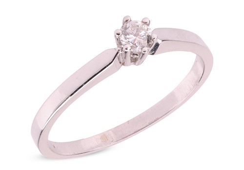 Lot 67 - A diamond solitaire ring, claw-set with a...