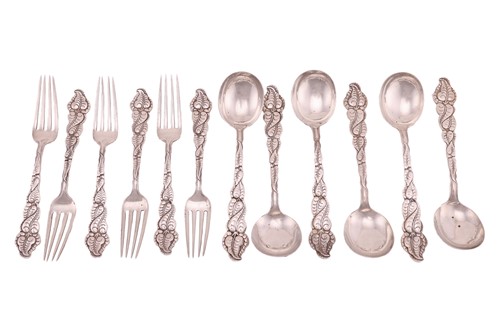 Lot 272 - Tiffany & Co. -  A part canteen of pattern...