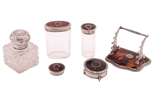 Lot 274 - A late Victorian silver and tortoiseshell pen...
