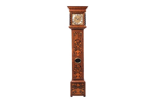 Lot 21 - A William & Mary walnut and marquetry 8-day...