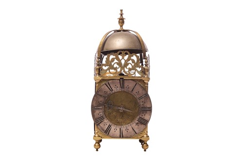 Lot 20 - A late 17th century brass 30-hour lantern...