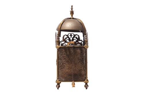 Lot 20 - A late 17th century brass 30-hour lantern...