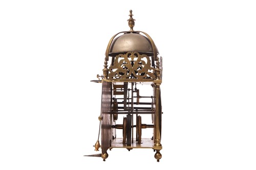 Lot 20 - A late 17th century brass 30-hour lantern...