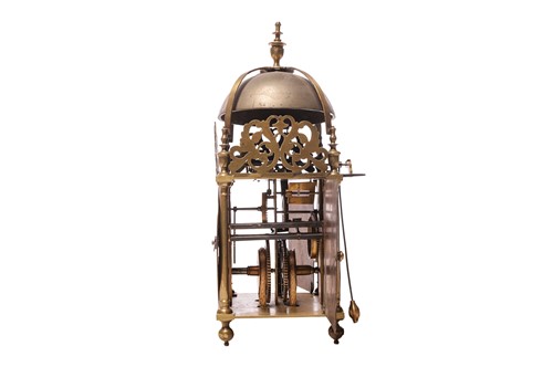 Lot 20 - A late 17th century brass 30-hour lantern...