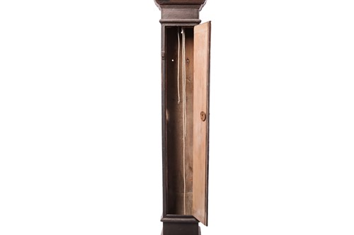 Lot 22 - A 30-hour brass lantern clock in a painted...