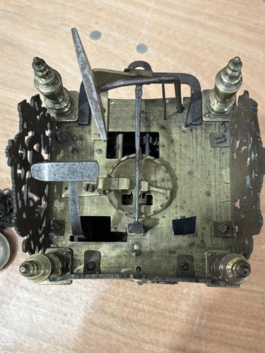 Lot 1 - A Charles II 30-hour brass alarm lantern clock,...