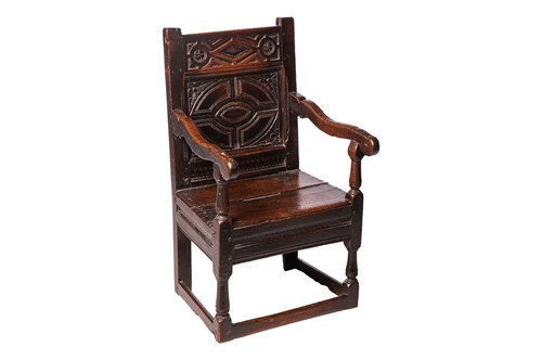 Lot 63 - A 17th-century, Charles II oak North Country...