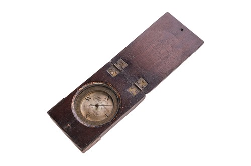 Lot 48 - A George III, mahogany cased surveying compass...
