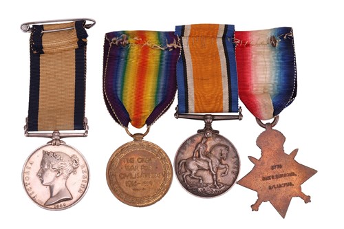 Lot 198 - A Naval General Service Medal 1793-1840, with...