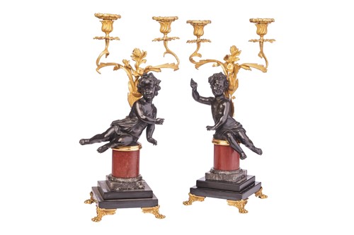Lot 129 - After Clodion, a pair of 19th-century French...
