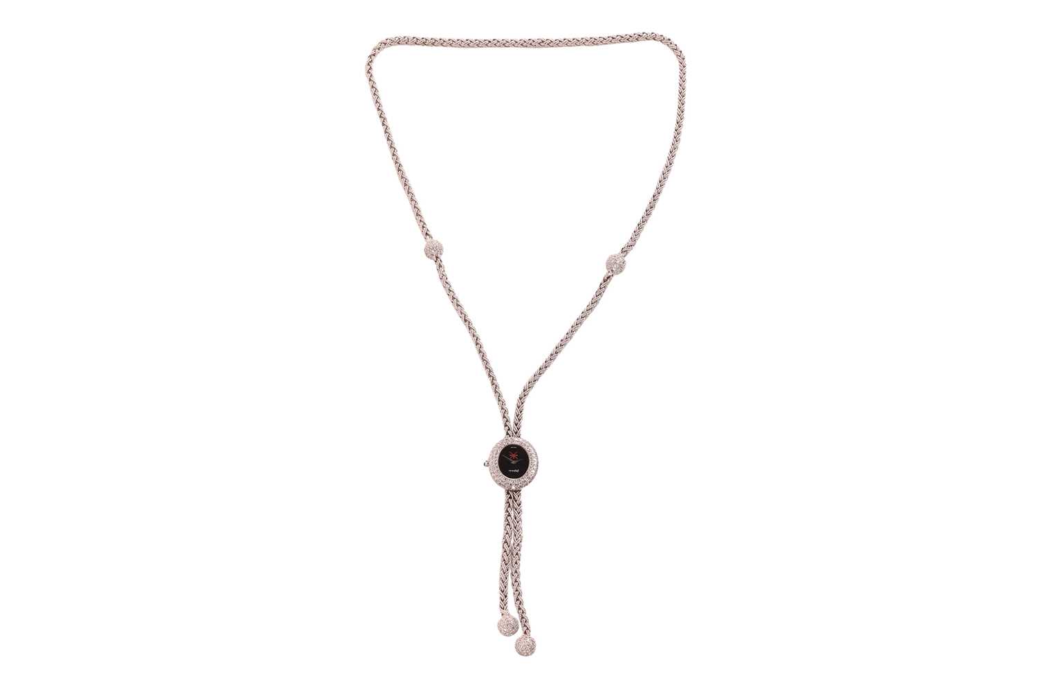 Lot 178 - DeLaneau - a diamond-set watch pendant...
