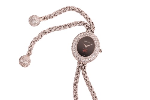 Lot 178 - DeLaneau - a diamond-set watch pendant...