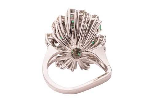 Lot 180 - Augustin Julia-Plana - a diamond and emerald...