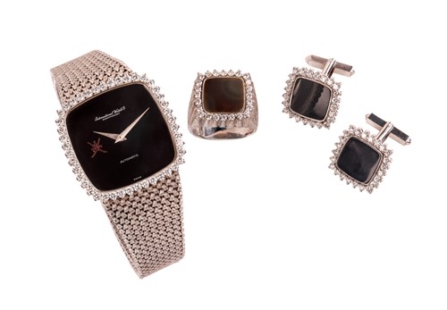 Lot 179 - IWC - a diamond and onyx gentlemen’s suite...