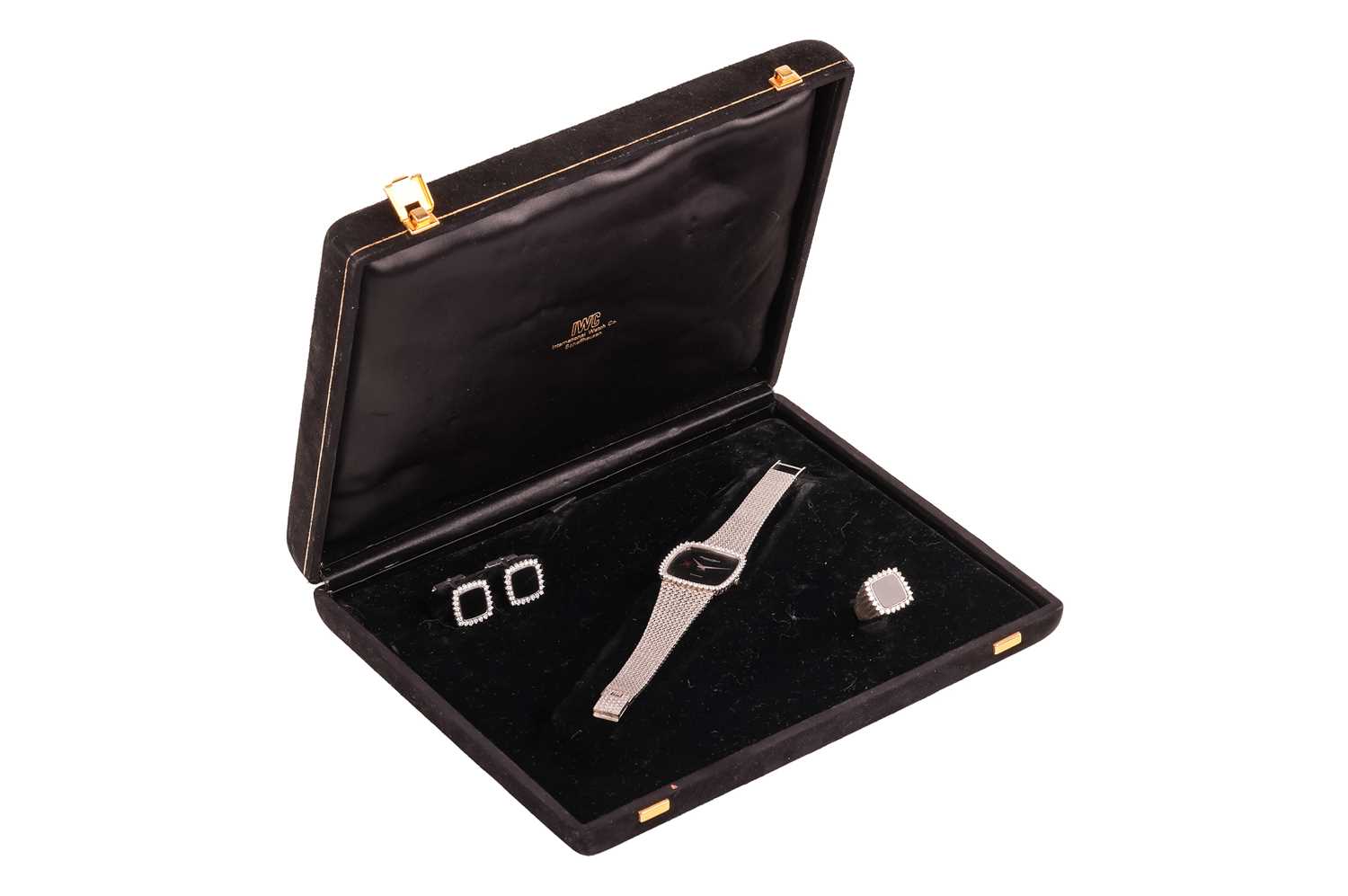 Lot 179 - IWC - a diamond and onyx gentlemen’s suite...